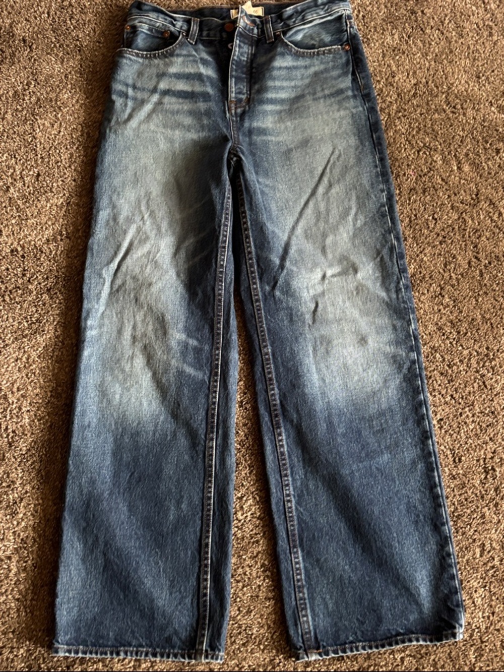 Madewell Women's Faded Blue Low slung baggy Jeans size 25